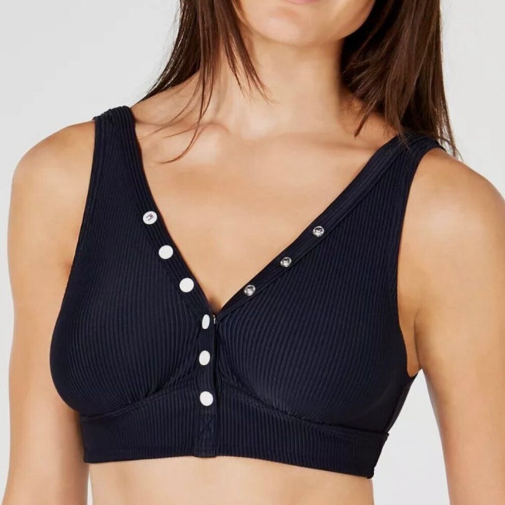 Tommy Hilfiger snap front bikini top- NEW